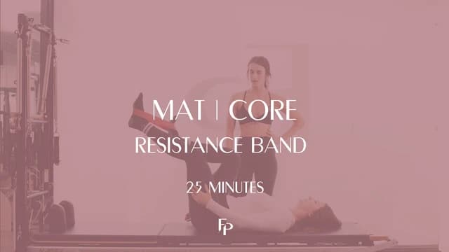 Preview of DAY 1 - 25 Min Mat | Core Challenge with a Resistance Band